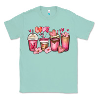 Seafoam valentines day coffee cups Classic Tee - MaliasSmallBusiness