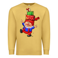 Antique Gold cute christmas gnome Premium Sweatshirt - CowGirlArtShop
