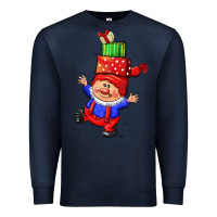 Navy cute christmas gnome Premium Sweatshirt - CowGirlArtShop