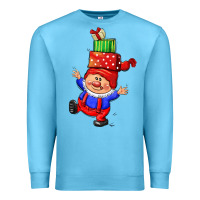Ocean Blue cute christmas gnome Premium Sweatshirt - CowGirlArtShop