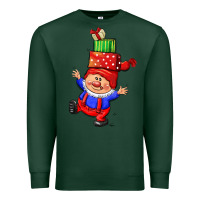 Sports Green cute christmas gnome Premium Sweatshirt - CowGirlArtShop
