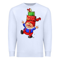 White cute christmas gnome Premium Sweatshirt - CowGirlArtShop