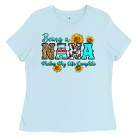 Baby Blue being nana makes my life complete Ladies Tee - RanaPortraitStore