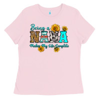 Bubblegum Pink being nana makes my life complete Ladies Tee - RanaPortraitStore