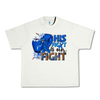 Pistachio his fight is our fight colon cancer blue ribbon Urban Heavy Tee - NancyCooperArtShop