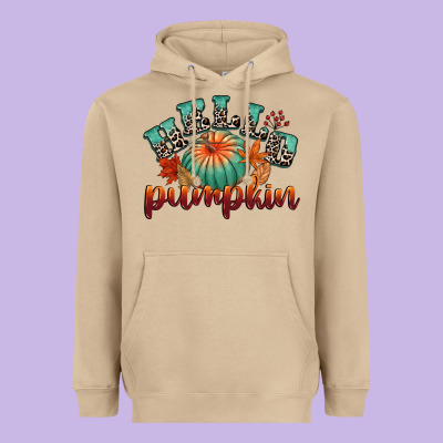 Hello Pumpkin Heavyweight Hoodie Designed By Cowgirlartshop