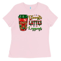 Bubblegum Pink flannels lattes leggings Ladies Tee - BundleAndBundleShop