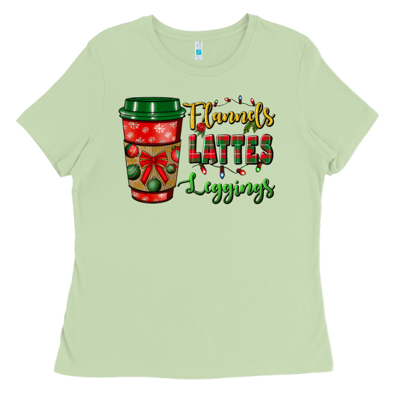 Flannels Lattes Leggings Ladies Tee by BundleAndBundleShop | Teevron