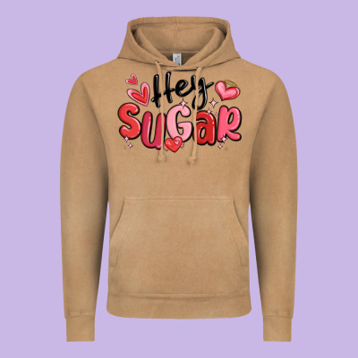 Hey Sugar Valentines Day Vintage Hoodie Designed By Maliassmallbusiness
