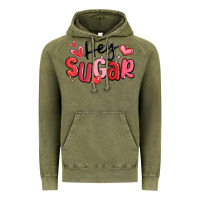 Vintage Olive hey sugar valentines day Vintage Hoodie - MaliasSmallBusiness