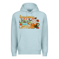 Blue Mist leaves and lattes Premium Hoodie - CowGirlArtShop