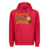 Cardinal leaves and lattes Premium Hoodie - CowGirlArtShop