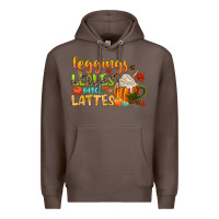 Coffee leaves and lattes Premium Hoodie - CowGirlArtShop
