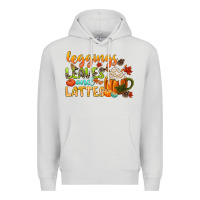 Dove Grey leaves and lattes Premium Hoodie - CowGirlArtShop
