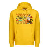 Lemon leaves and lattes Premium Hoodie - CowGirlArtShop