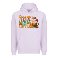 Lilac leaves and lattes Premium Hoodie - CowGirlArtShop