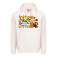 Pale Pink leaves and lattes Premium Hoodie - CowGirlArtShop