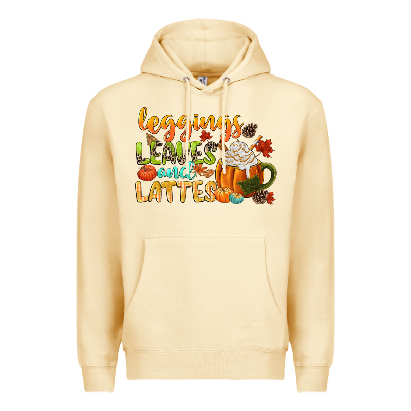 Leaves And Lattes Premium Hoodie by CowGirlArtShop | Teevron