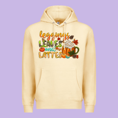 Leaves And Lattes Premium Hoodie Designed By Cowgirlartshop