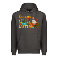 Smoke leaves and lattes Premium Hoodie - CowGirlArtShop