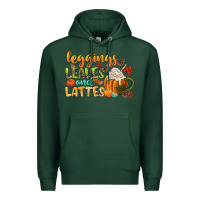 Sports Green leaves and lattes Premium Hoodie - CowGirlArtShop
