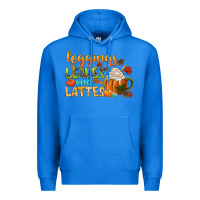 True Royal leaves and lattes Premium Hoodie - CowGirlArtShop