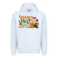 White leaves and lattes Premium Hoodie - CowGirlArtShop