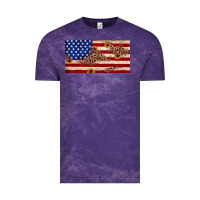Cloud Purple American flag leopard sunflower Vintage Tee - JahusDesignShop