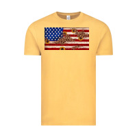 Vintage Mustard American flag leopard sunflower Vintage Tee - JahusDesignShop
