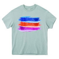 Arona Blue Orange Purple Colored Triple Brush Strokes Heavy Core Tee - Bettercallsaul