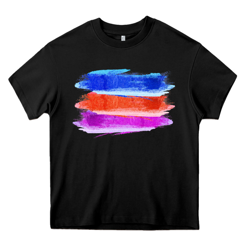 Blue Orange Purple Colored Triple Brush Strokes Heavy Core Tee by Bettercallsaul | Teevron