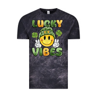 Cloud Black lucky vibes Vintage Tee - MaliasSmallBusiness