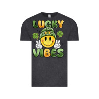 Vintage Black lucky vibes Vintage Tee - MaliasSmallBusiness