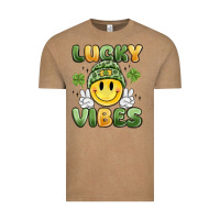 Vintage Coffee lucky vibes Vintage Tee - MaliasSmallBusiness