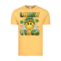Vintage Mustard lucky vibes Vintage Tee - MaliasSmallBusiness