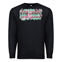Black stronger than cancer cancer awareness Premium Sweatshirt - CowGirlArtShop