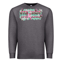 Charcoal Heather stronger than cancer cancer awareness Premium Sweatshirt - CowGirlArtShop