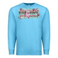 Ocean Blue stronger than cancer cancer awareness Premium Sweatshirt - CowGirlArtShop