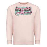 Pale Pink stronger than cancer cancer awareness Premium Sweatshirt - CowGirlArtShop