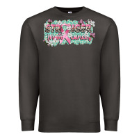 Smoke stronger than cancer cancer awareness Premium Sweatshirt - CowGirlArtShop