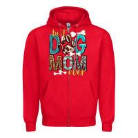 Red Best Dog Mom Ever Zipper Hoodie - texasbilliewilder