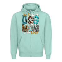 Seafoam Best Dog Mom Ever Zipper Hoodie - texasbilliewilder