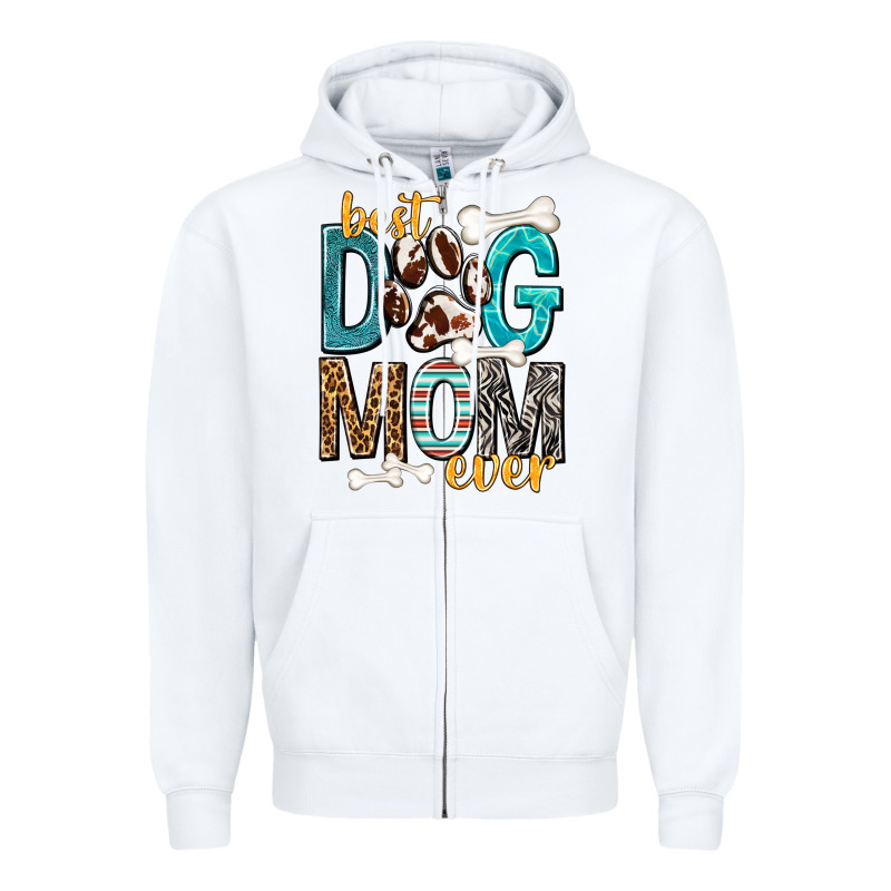 Best Dog Mom Ever Zipper Hoodie by texasbilliewilder | Teevron
