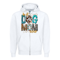 White Best Dog Mom Ever Zipper Hoodie - texasbilliewilder