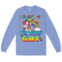Colony Blue LGBTQ I'm Not Gay I'm Super Gay Long Sleeve Tee - BundleAndBundleShop