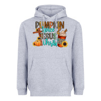 Heather Grey pumpkin spice and jesus christ Heavyweight Hoodie - CowGirlArtShop