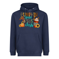 Navy pumpkin spice and jesus christ Heavyweight Hoodie - CowGirlArtShop