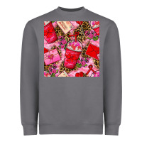 Storm valentines day coffee cups and love letter with xoxo and leopard seaml Heavyweight Sweatshirt - BundleAndBundleShop