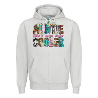 Dove Grey Auntie Like a Mom Only Cooler Zipper Hoodie - texasbilliewilder