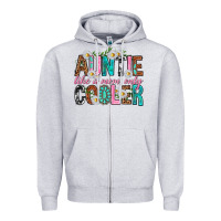 Heather Grey Auntie Like a Mom Only Cooler Zipper Hoodie - texasbilliewilder